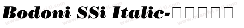 Bodoni SSi Italic字体转换